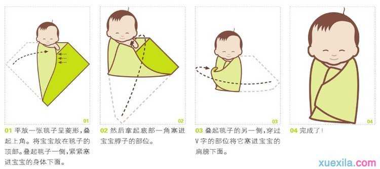 婴儿背巾包裹方法图解图片